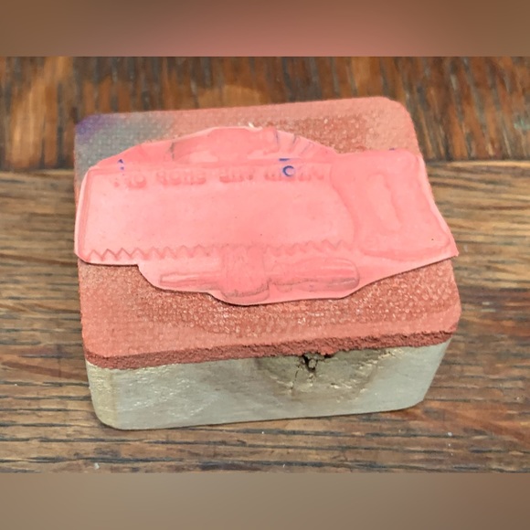 1980s Vintage FROM THE SHOP OF Tool Themed Wooden Block Rubber Ink Stamp - Picture 11 of 12